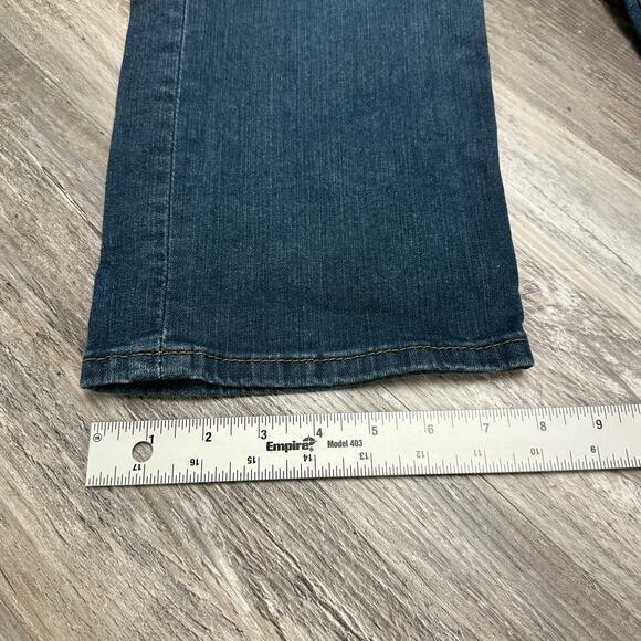 Levis 513 Dark Wash Faded Blue Mens 36x30 Slim Straight Fit Denim Jeans Red Tab - Picture 12 of 12